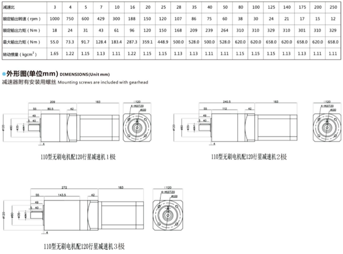 無刷電機行星減速器 (4)