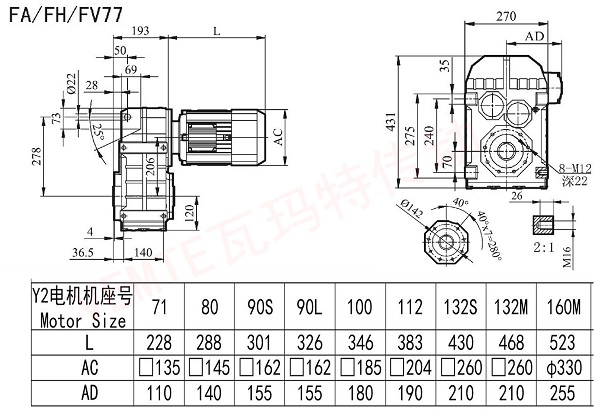 FA FH FV77減速機圖紙